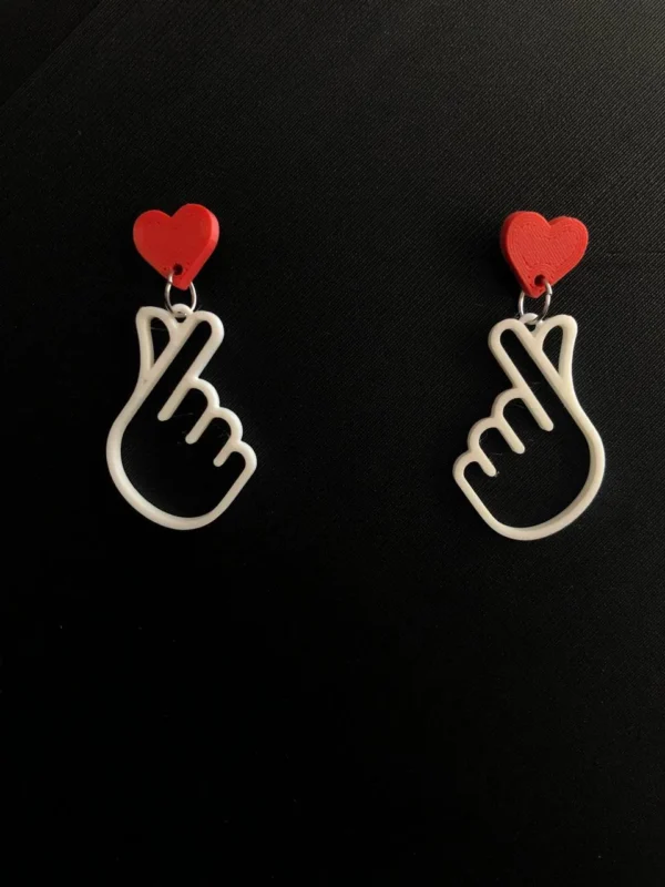 K-pop Korean Love Earrings