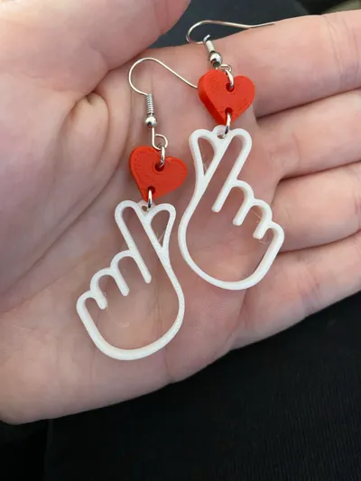 K-pop Korean Love Earrings