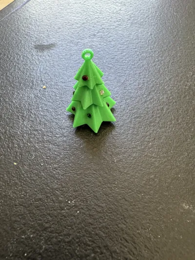 Christmas Tree Earrings with Red Lights