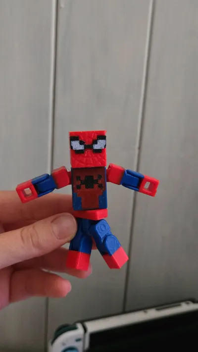 Minecraft Style Articulated Spiderman