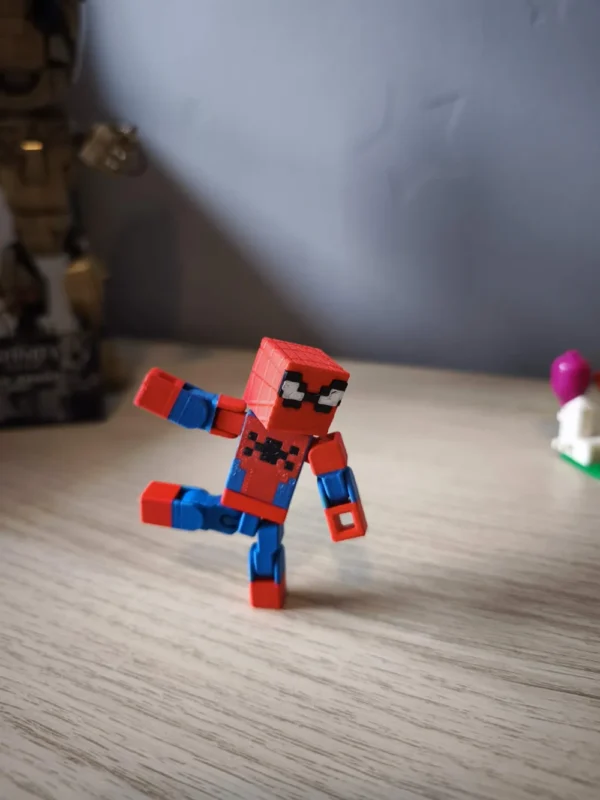 Minecraft Style Articulated Spiderman