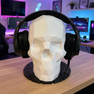 Low Poly Skull Headphone Stand image 1