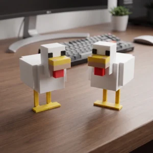 Wooden LEGO-Style Duck Toy