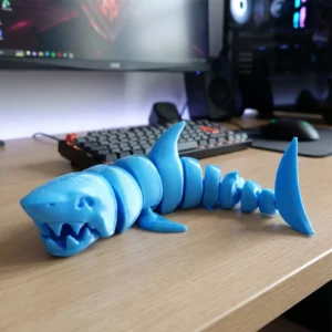 3D Printed Articulated Shark Fidget Toy