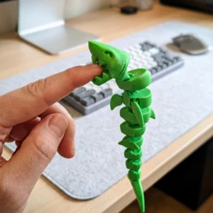 3D Printed Articulated Shark Fidget Toy