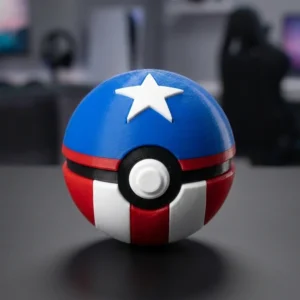 Captain America Poke Ball – Fun Collectible for Marvel Fans! 🛡️✨