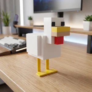 Wooden LEGO-Style Duck Toy