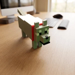 Pixel Art Dog Desk Toy