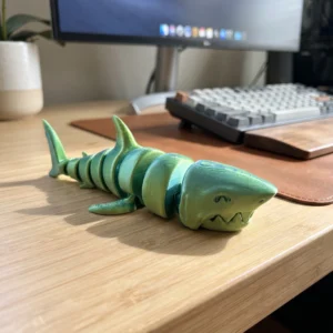 3D Printed Articulated Shark Fidget Toy