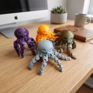 3D Printed Mini Octopus Articulated Fidget Toy