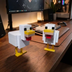 Wooden LEGO-Style Duck Toy