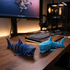 3D Printed Articulated Shark Fidget Toy