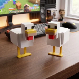 Wooden LEGO-Style Duck Toy