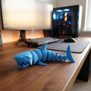 3D Printed Articulated Shark Fidget Toy