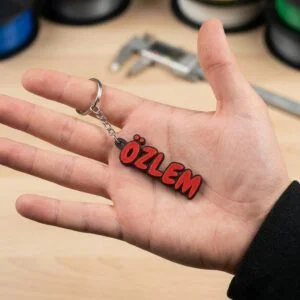 Custom Multicolour Name Keyring