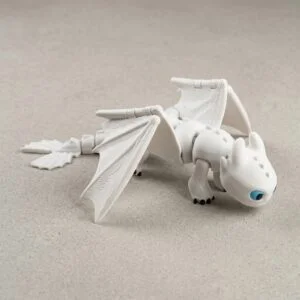 How to Train Your Dragon, Toothless Light Fury hinged articulated dragon