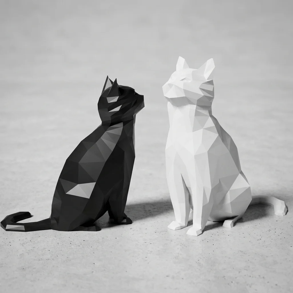 Low-Poly Cat Figurine product image 2
