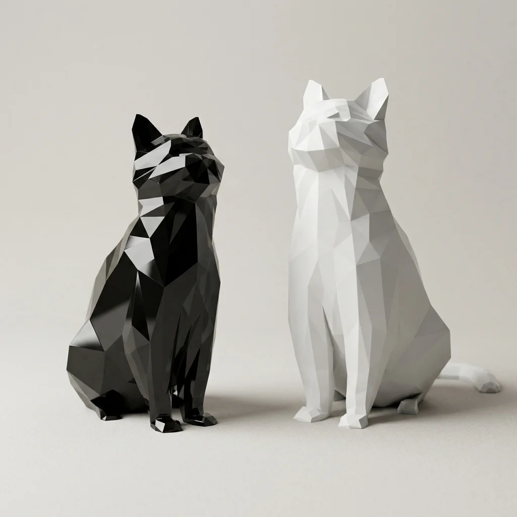 Low-Poly Cat Figurine product image 5
