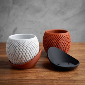 polygon planter · wrap around plate