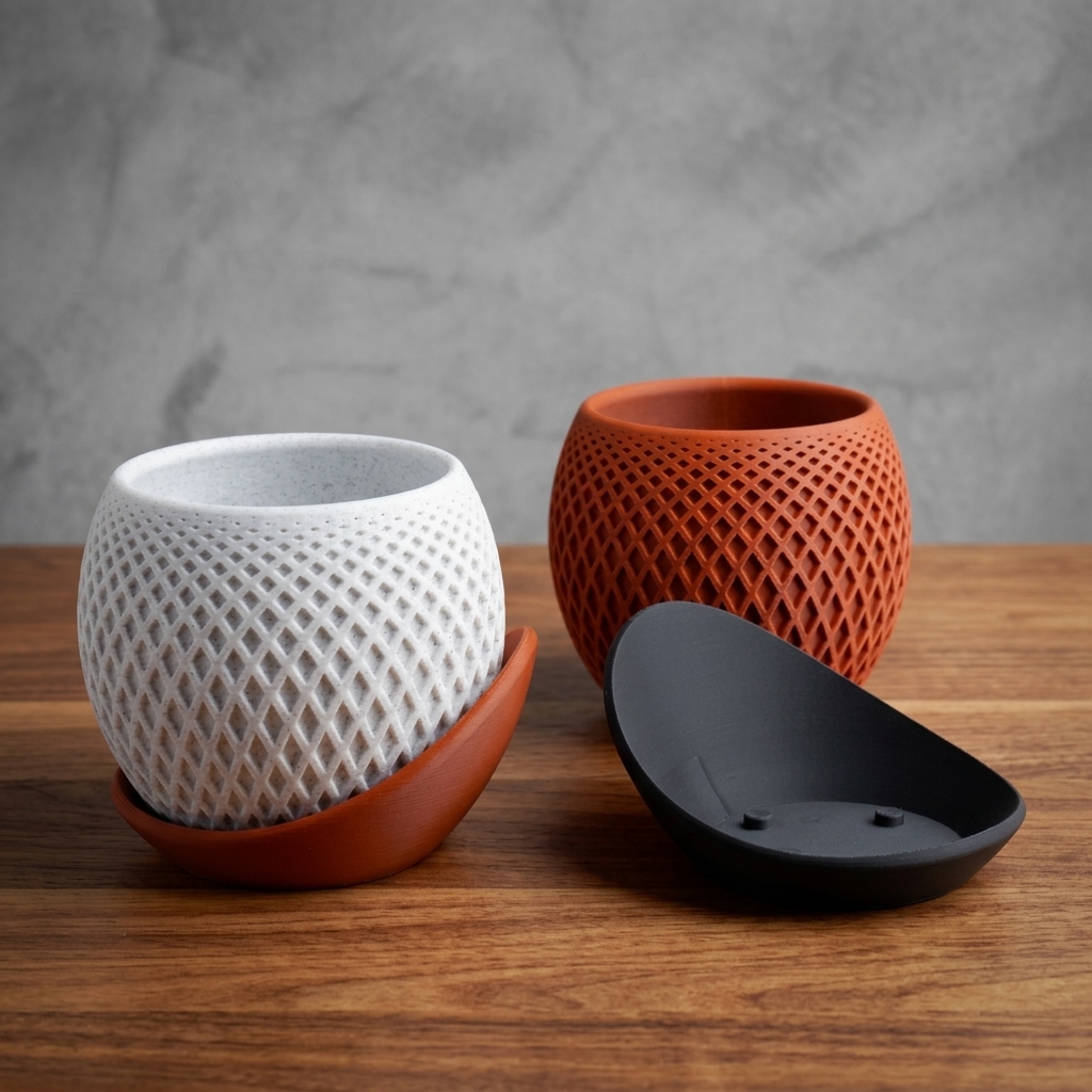 polygon planter · wrap around plate product image 3