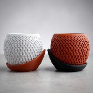 polygon planter · wrap around plate