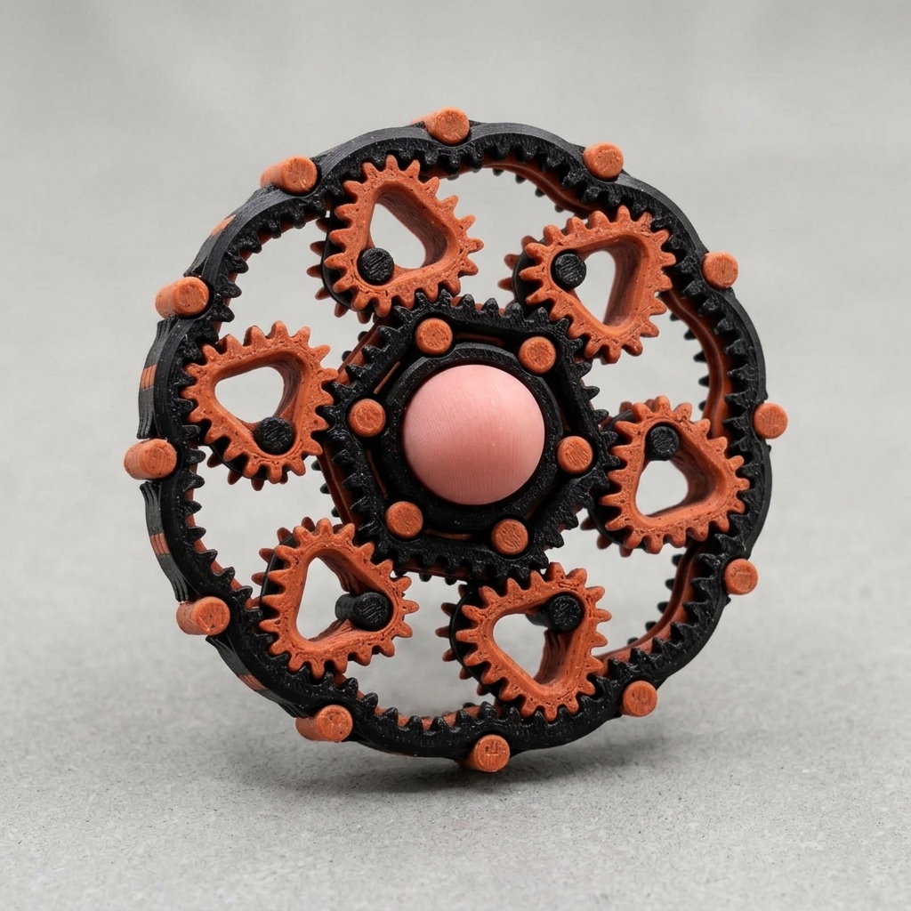 "Core" Geometric Planetary Gears Fidget Spinner