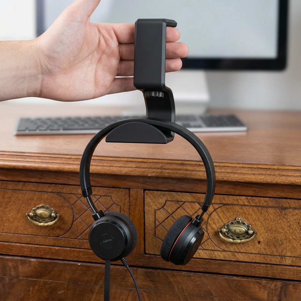 Desk Side Headphone Hanger Clamp Headset Stand product image 4