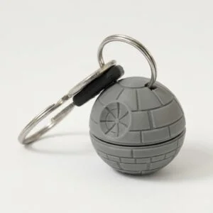 Turning Fidget Death Star Keychain