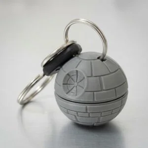 Turning Fidget Death Star Keychain