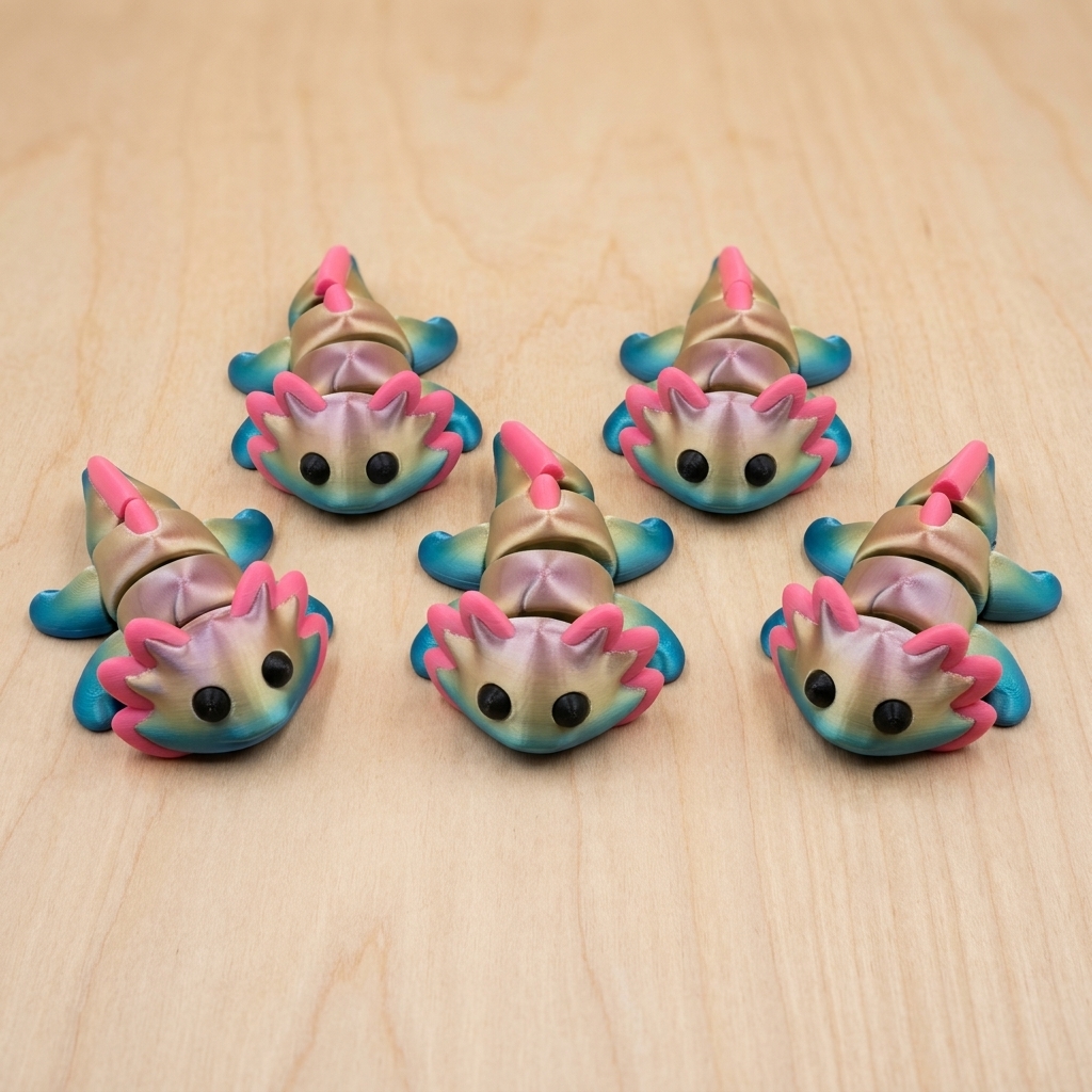 Articulated Axolotl & Keychain No Supports product image 4