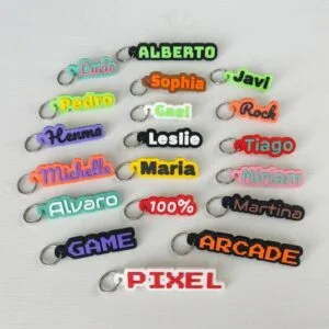 Personalized Border Name Keychain