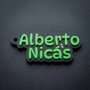 Personalized Border Name Keychain